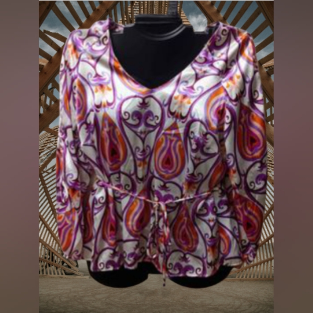 Ladies Lane Bryant 14/16 print blouse